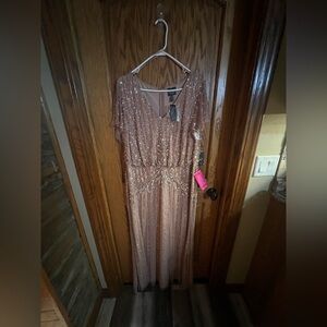 Adrianna Papell Rose Gold Sequin Dress